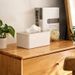 Living Room Desktop Japanese Style Wooden Tissue Box Plastic Simple Tissue Dispenser Creative Household Multifunctional Storage Box_voghion.com