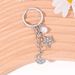 Portachiavi per auto con ciondolo per borsa versatile, stella e luna intarsiate con diamanti e perle, decorazione fai da te_voghion.com