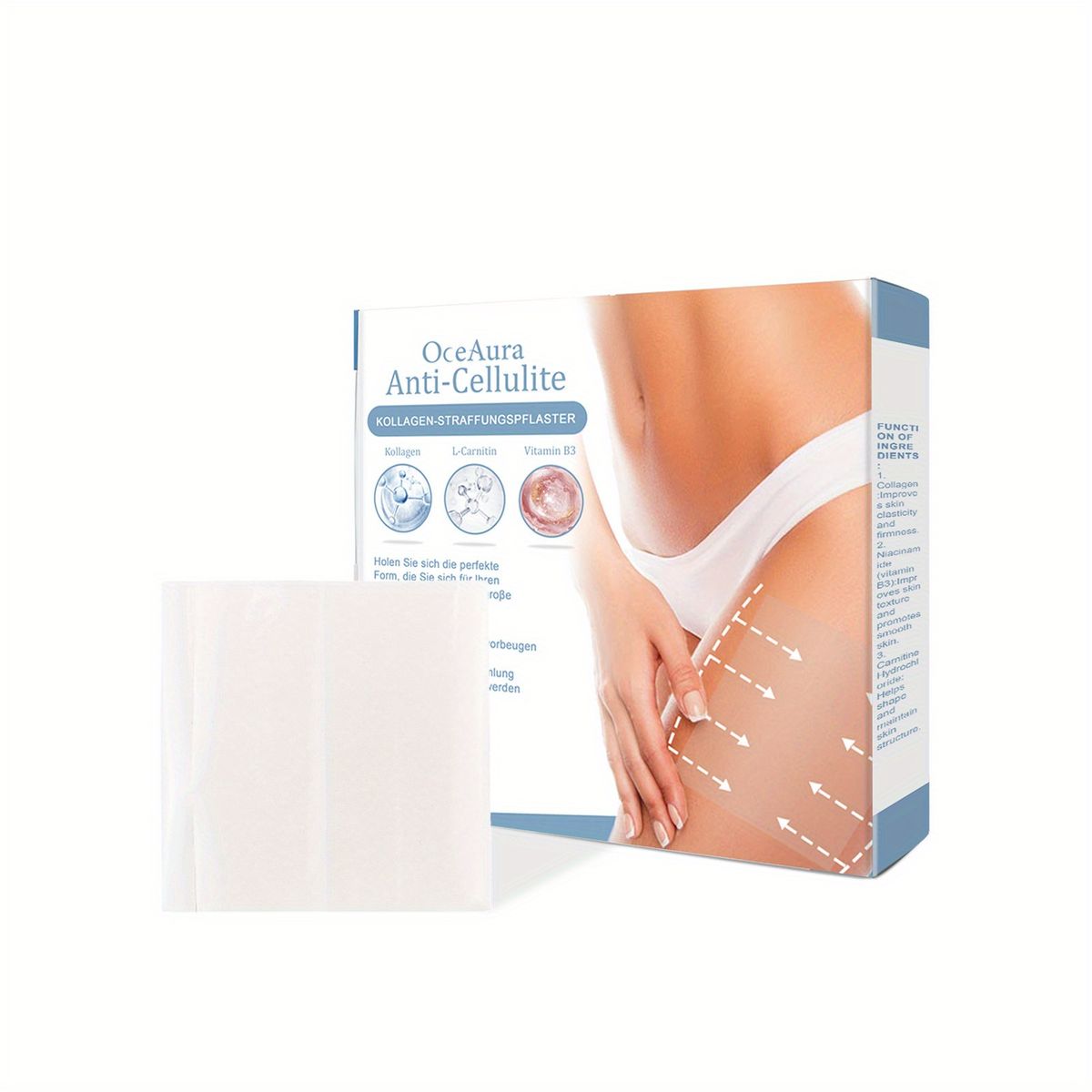 10 db-os testápoló tapasz, egészséges, nyugtató köldökmatricák, amelyek csökkentik a cellulit megjelenését a hason, a karokon és a combokon_voghion.com