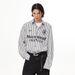 Herrenbekleidung Vertikal gestreiftes Langarmhemd Herren Herbst Street Loose Letter Print Button Cardigan Shirt_voghion.com