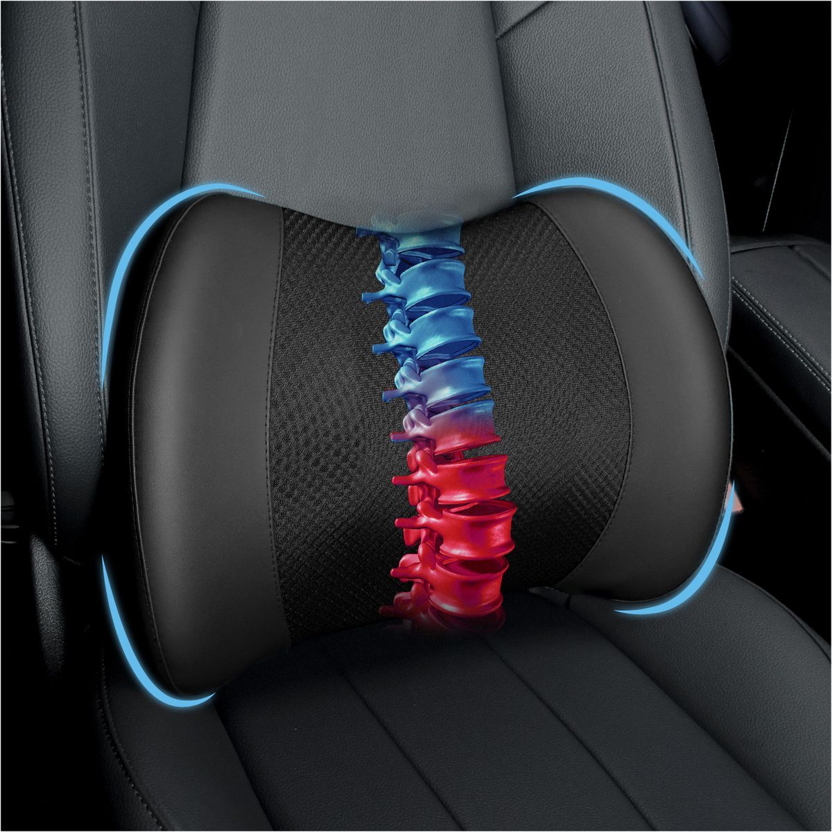 Überlegene Lordosenstütze Kissen Memory Foam Mesh Cojines Para Auto Offe Rollstuhl Rückenkissen Autozubehör_voghion.com