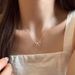 Xuri Korean INS Style Big And Small Bow Necklace For Women, Niche Sweet High-end Clavicle Line Neck Chain_voghion.com