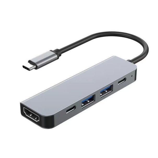 Type-C Docking Station To HDMI For Mobile Phones, Computers, Laptops, 5-in-1 USB 3.0 Split Screen Monitor Hub_voghion.com