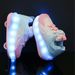 Explosive rotating buttons, lighting up, explosive walking father's female children's sports shoes, running shoes_voghion.com
