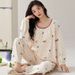 Women's Spring and Pajamas 2024 New Long Sleeve Cotton Large Size Summer Sweet Autumn Winter Home Furnishing Set_voghion.com