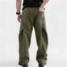 Men’s Casual Cargo Pants – Cotton-Blend Relaxed Fit Joggers With Multi-Pockets (Army Green/Black/Gray, M-XXXL)_voghion.com