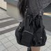 2025 Autumn/Winter New Fabric Waterproof Korean Style Sweet Cooling Multi-Pocket Zipper Drawstring Single Shoulder Double Shoulder Crossbody Bag_voghion.com