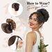Detachable comb wig bun package 11cm55g chemical fiber wig extensions for women_voghion.com