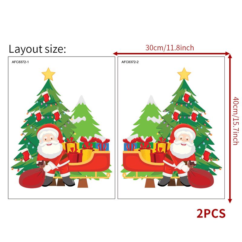 A pair of Santa Claus decorative AFC8372 custom decoration wall stickers_voghion.com