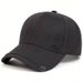 Unisex Square Silver Buckle Label Baseball Caps Frühling Herbst Outdoor Verstellbare Freizeithüte Sonnenschutzhut_voghion.com