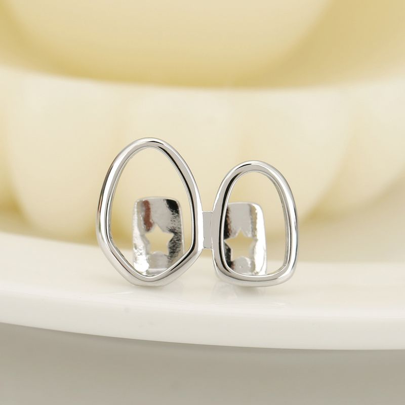 Dental Grill Fangs Einzelzahn Dekoration Hip Hop Punk Stil Party Trend Zahn Dekoration Hohl Geometrisch Glatte Zahnspangen_voghion.com