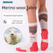 Outdoor-Wandersocken aus dickem Frottee, wadenlang, aus Merinowolle, mit wärmender Isolierung, warm für Kinder_voghion.com