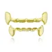 Griglie per denti in oro riempito con smalto cubico da 6 zirconi, diametri superiori e inferiori, griglie hip hop, gioielli raffinati Miami Bling per uomo._voghion.com