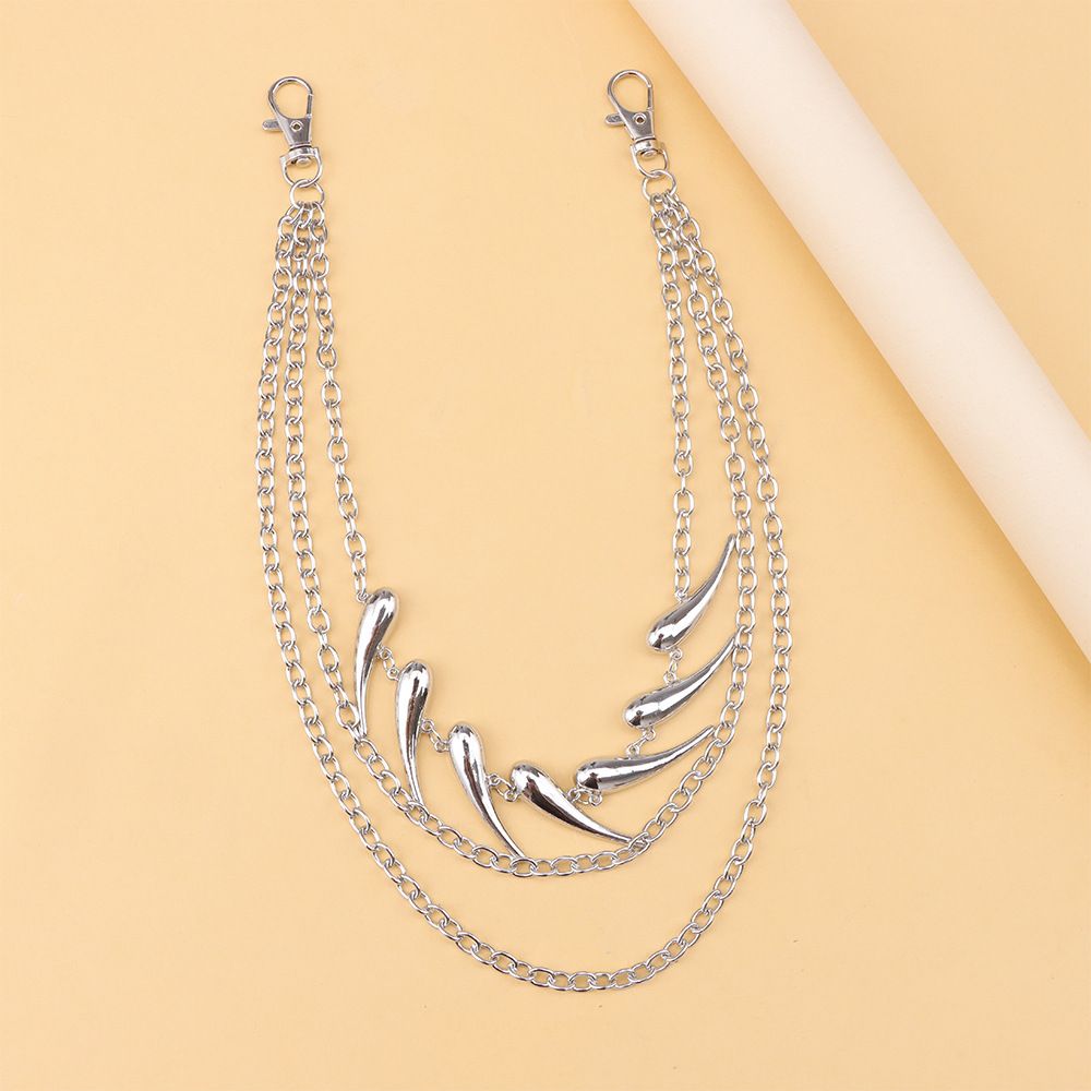 Hip Hop Personality, Small Chili Pepper, Pointed Rivets, Multi-layer Metal Pants Chain, Unisex Gothic Trendy Accessory_voghion.com