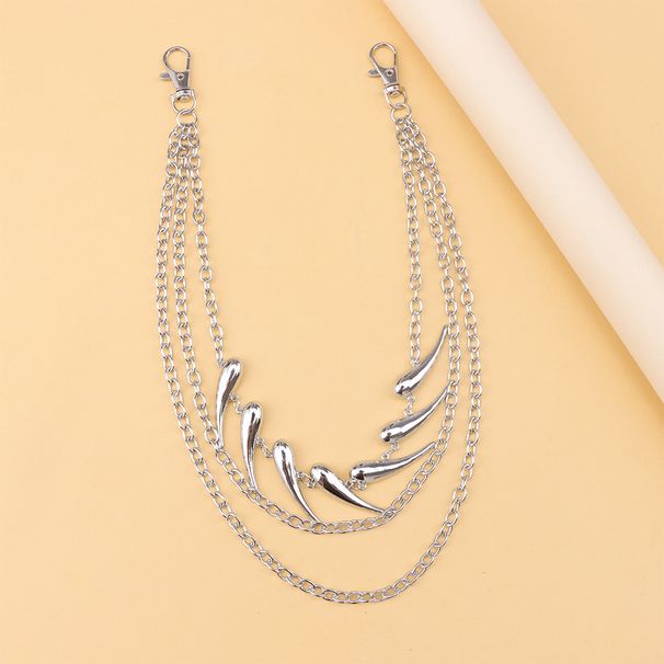 Hip Hop Personality, Small Chili Pepper, Pointed Rivets, Multi-layer Metal Pants Chain, Unisex Gothic Trendy Accessory_voghion.com