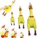ToysMall 17 cm Giallo Urlante Pollo di Gomma Giocattolo Limitatore di Pressione Squeak Squeaker Regalo_voghion.com