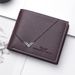 New Men's Wallet Men's Short Wallet Men's Youth Simple And Fashionable Multi-card Business Horizontal Splicing Wallet_voghion.com