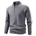 Herren-Strickpullover mit Kontrastärmeln – Lässiger Pullover mit Stehkragen und Color-Blocking-Design, lässiges Oberteil aus Stretch-Polyester (M-3XL, 4 Farben)_voghion.com