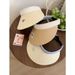 Cute Puppy Sticker Straw Woven Empty Top Sunscreen Hat Female Summer Sweet Cute Beach Hat Outdoor Sunshade Straw Hat_voghion.com