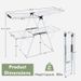 2-Level Foldable Clothes Drying Rack with Adjustable Gullwing_voghion.com