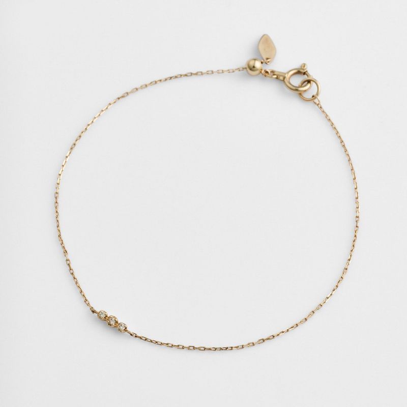 Nische Luxus Flash Mini Drei Moissanite Armband Versilbert 14K Gold Einfache Vielseitig_voghion.com