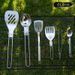 Set di utensili da campeggio pieghevoli in acciaio inossidabile 304 - Spatola, mestolo e paletta forata per cucinare all'aperto - Compatto e resistente_voghion.com