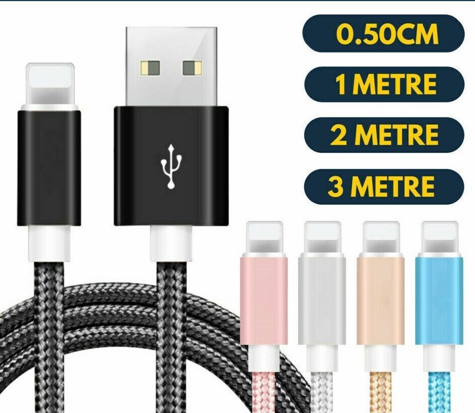 Chargeur long pour iPhone 13 12 11 X 8 7 6 5 Câble de charge USB 3 m 2 m 1 m_voghion.com