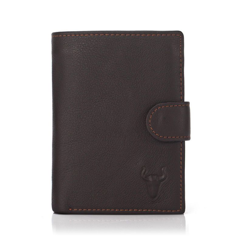 Men's Bags Famous Leather Goods Genuine Leather Wallet Buckle Coin Purse Medium And Long Multi Card SlotsRetro First Layer Cowhide Wallet_voghion.com