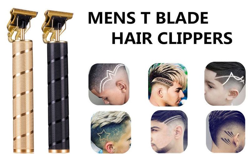 Electric Hair Clipper, Rechargeable, T9 Vintage Style, For Men's Grooming, USA_voghion.com