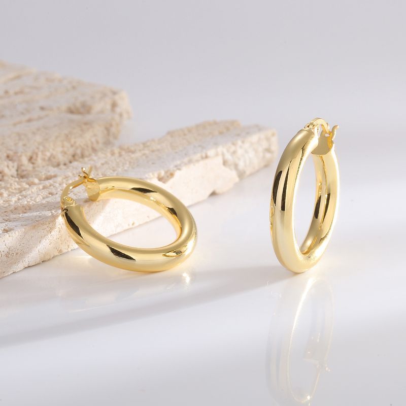 Orecchini a cerchio semplici e freddi in stile giapponese e coreano da donna, alla moda, versatili e alla moda, all'ingrosso_voghion.com