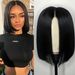 hot selling Best-selling female black short straight hair bobo synthetic fiber high temperature silk head set temperament wig_voghion.com