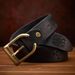Cinture da uomo personalizzate in rilievo, fatte a mano, in vera pelle, con strato superiore in pelle, fibbia retrò in rame, cintura da uomo personalizzata alla moda._voghion.com