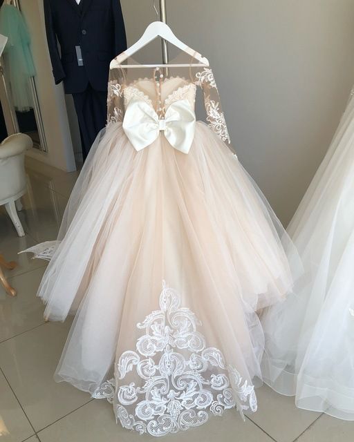 Kinderkleid Prinzessinnenkleid Kleines Mädchen Hochzeitskleid_voghion.com