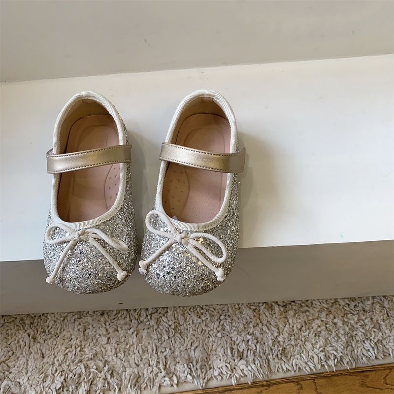 Children's shoes 1-3-6 year old girl single shoe shallow mouth baby Princess shoes Children's glass shoes soft sole_voghion.com