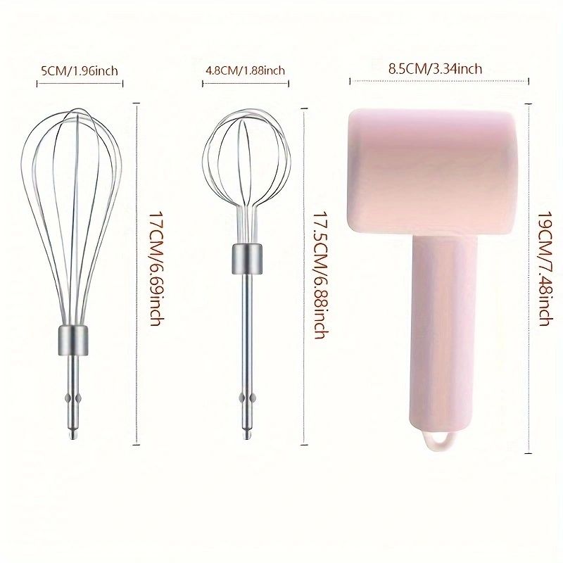 Modern Electric Whisk With Usb-c Technology Electric Egg Beater Cordless Electric Whisks Versatile Kitchen Tools For Baking_voghion.com