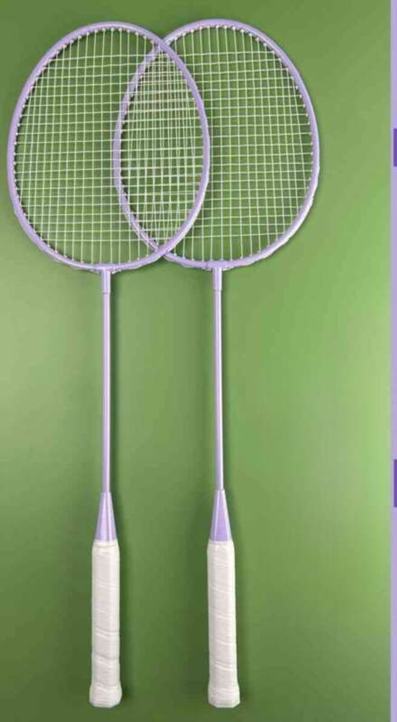 【 Kolekcija 1568 ljudi 】 Komplet dvojnih badmintonskih loparjev, aluminijasta jeklena zlitina, ultra lahek in vzdržljiv, enodelni za začetnike_voghion.com