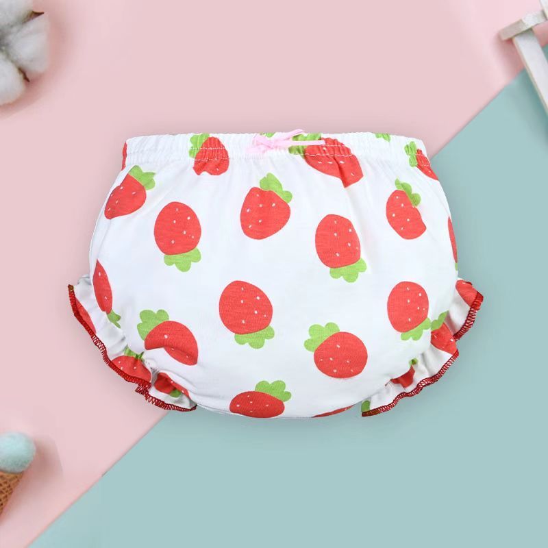 Kızlar yazlık iç çamaşırı bebek ekmek pantolonu çocuk çiçek pantolonu 1 saf pamuk bebek Sınıf A Kızlar üçgen pantolon toptan_voghion.com