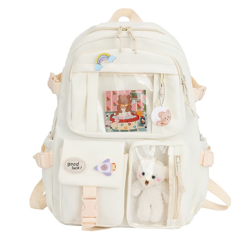 Vintage Canvas Backpack Stylish Casual Bookbag For Women And Students Junior High School College Students_voghion.com