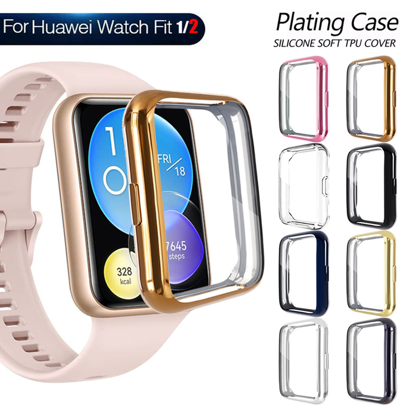 TPU Protector Case For Huawei Watch Fit 2 Case Plated All-Around Bumper Screen Cover Cases For Huawei Watch Fit2/Fit_voghion.com
