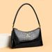 Women's Stylish Crocodile-Embossed Shoulder Bag - Sleek PU Crossbody Purse With Zipper For Daily EssentialsUnderarm Niche Versatile Crocodile_voghion.com