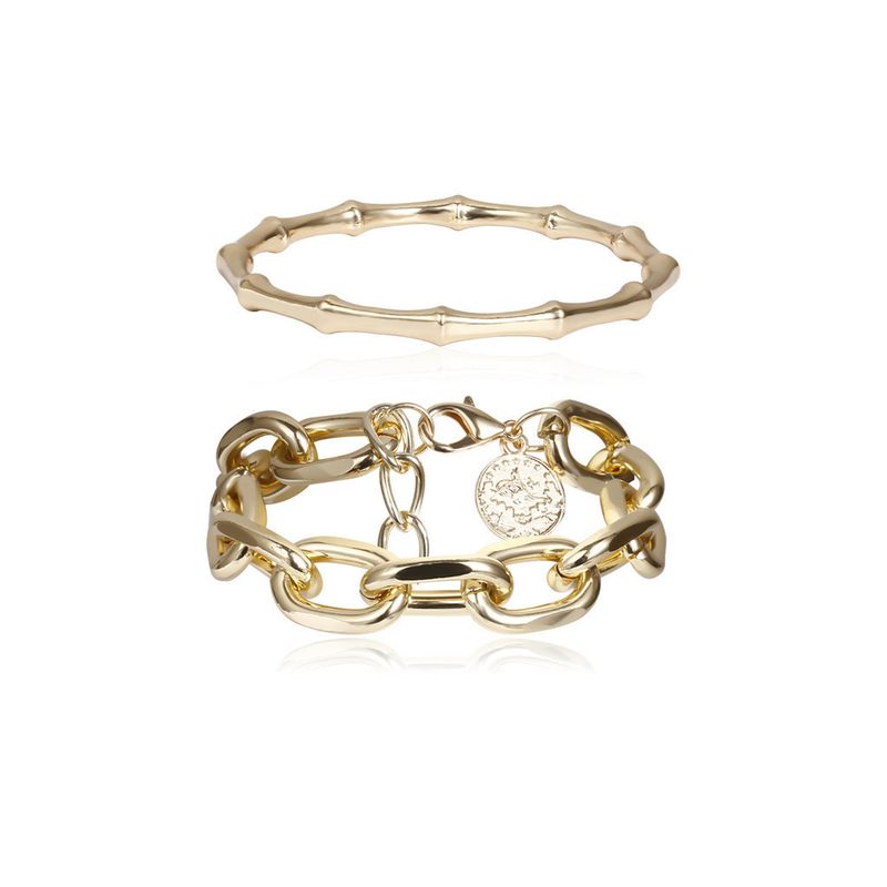 Popular European and American Jewelry, Retro Multi-layer Bracelet for Women, Fashionable Bamboo Chain Bracelet_voghion.com