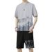 Herrenbekleidung Eisseide Schnelltrocknendes Herren-T-Shirt Sommer Dünn Trendy Marke Locker Kurzarm Shorts Basketballuniform Set Laufsportanzug_voghion.com