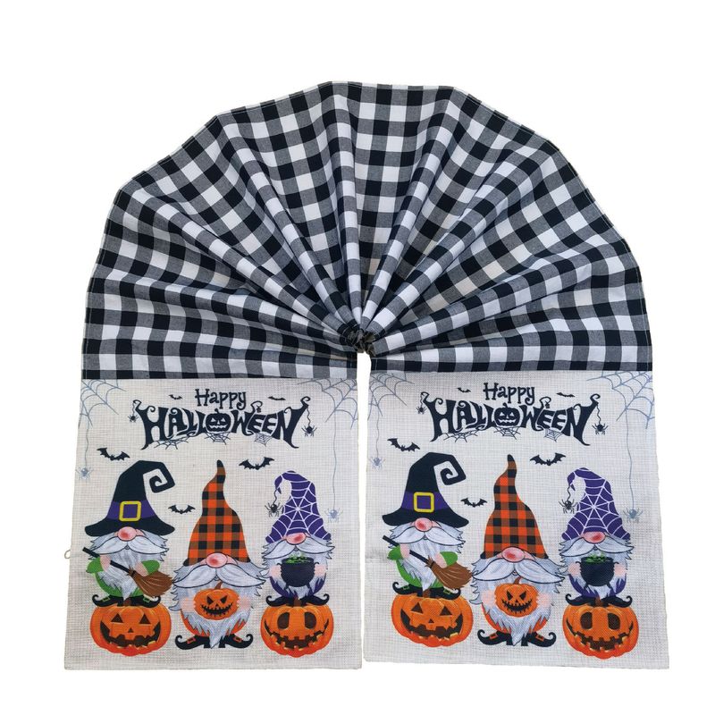 New Halloween glowing dwarf tablecloth, faceless elderly table flag, home party desktop decoration_voghion.com