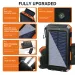 30000 MAh Charger Mobile Phones, Portable Solar Power Bank, Dual 5 V USB Ports, 2 LED Light Flashlight For Outdoor_voghion.com