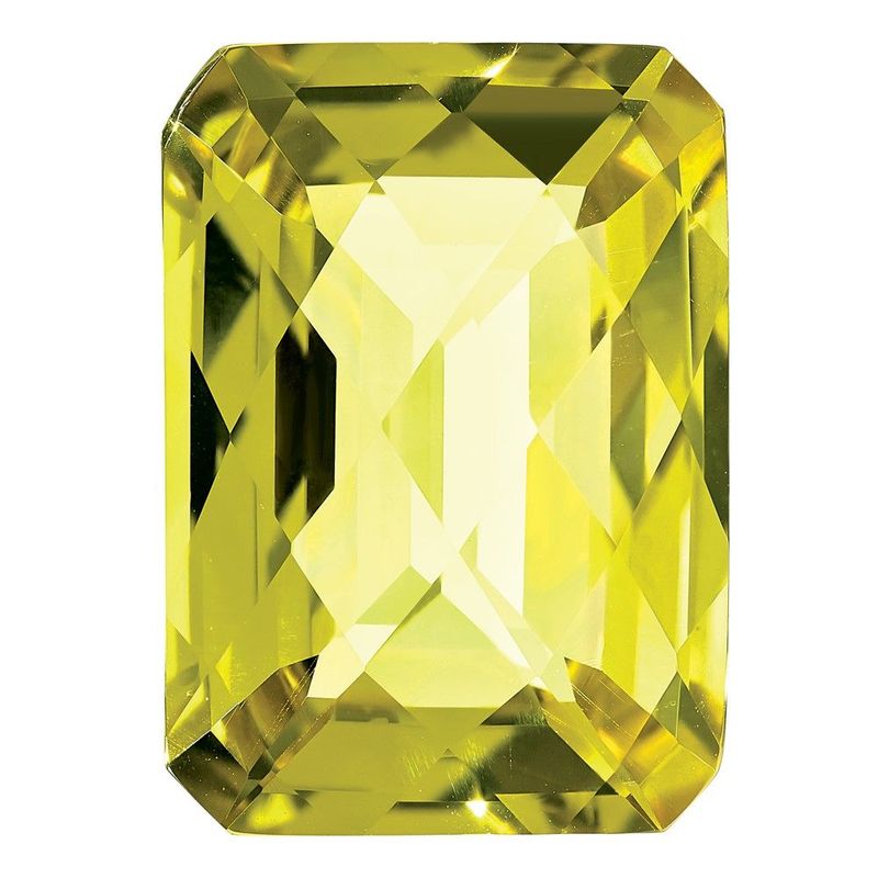 Lemon Quartz AA Quality 12x10mm Emerald Checkerboard Cut_voghion.com