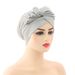 Lockiger Rand mit Blumen, mehrfarbig, heller Seidenstoff, Puder-Turban-Hut, muslimischer Hut_voghion.com