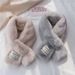 Soft fur scarf Korean labeling Japanese fall and winter ins plush girl scarf otter rabbit hair thickened cross_voghion.com