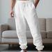 Herren-Loungehose aus Leinen – Atmungsaktive, entspannte Passform mit verstellbaren Bündchen für Zuhause, Reisen und Yoga (S-XXL)_voghion.com