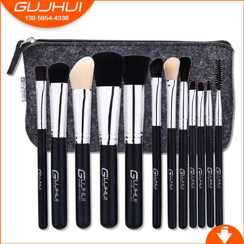 12 pcs makeup brush set beauty makeup tools brush set eyelash brush GUJHUI Yuncai_voghion.com