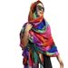 Nuovo stile etnico oversize colorato foglie piuma cotone canapa sciarpa viaggio versatile doppio uso scialle sciarpa di seta donna_voghion.com